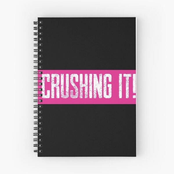 Item preview, Crushing it! Pink and white, distressed text designed and sold by JellyBeenzz.