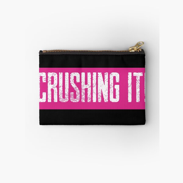 Item preview, Crushing it! Pink and white, distressed text designed and sold by JellyBeenzz.