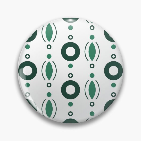 Item preview, Rings & Beads Geometric Pattern – Green designed and sold by RoguePatterns.