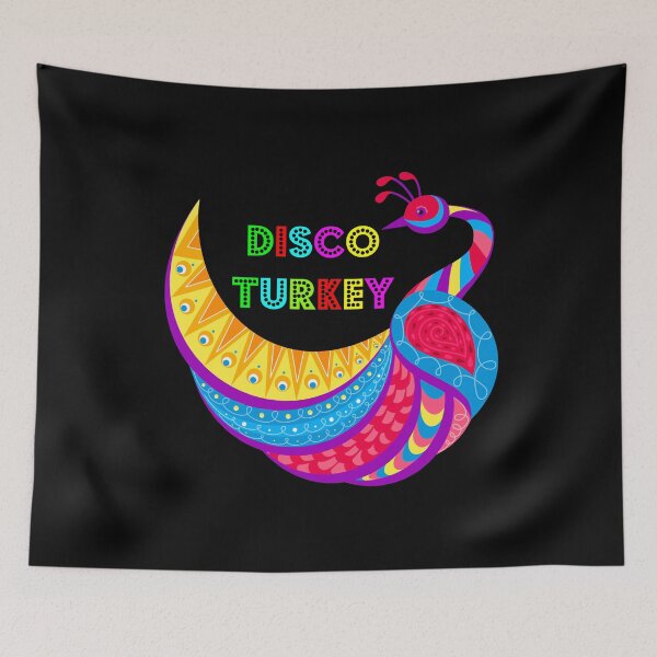 Item preview, Colorful Peacock Disco Turkey,  Thanksgiving  Kids Gift designed and sold by aronia.