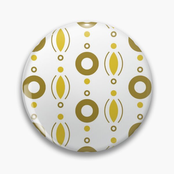 Aperçu de l'œuvre Motif Géométrique Anneaux & Perles - Moutarde & Jaune créée et vendue par RoguePatterns.
