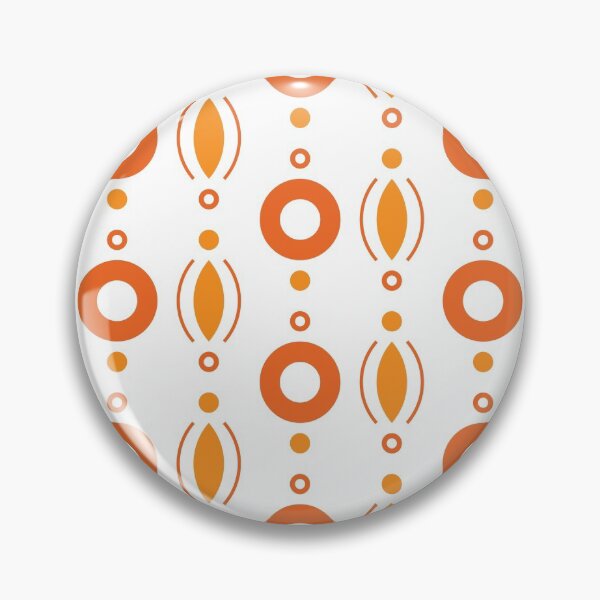 Item preview, Rings & Beads Geometric Pattern – Orange designed and sold by RoguePatterns.