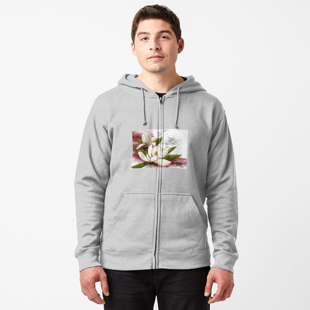 Magnolia in my head Zipped Hoodie