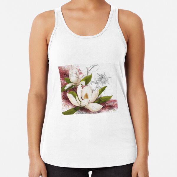 Magnolia in my head Racerback Tank Top