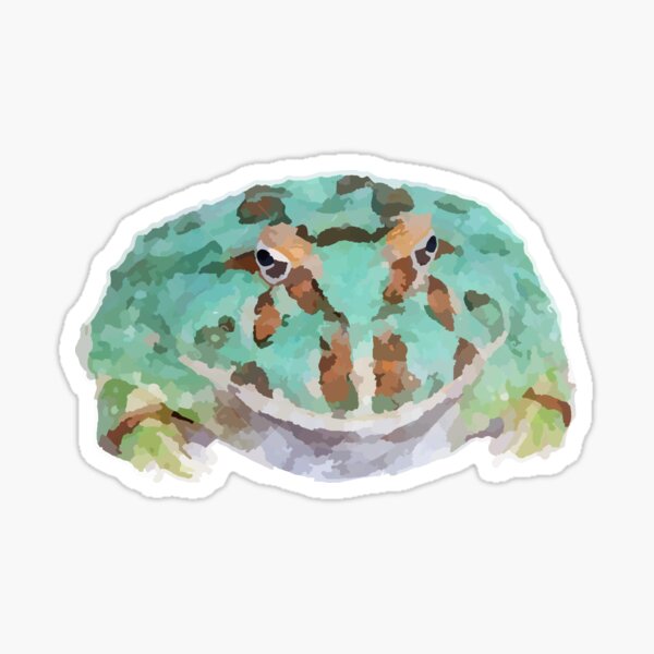 Item preview, Blue Pacman Frog Watercolor designed and sold by MossyShop.