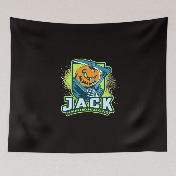 Item preview, Haunted Hallows Hayrides Jack the Reaper Halloween Tee designed and sold by davestees506.