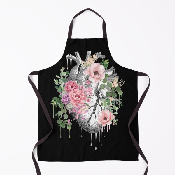 Item preview, Human Heart pink flower, heart anatomy, cool cute mask designed and sold by Collagedream.