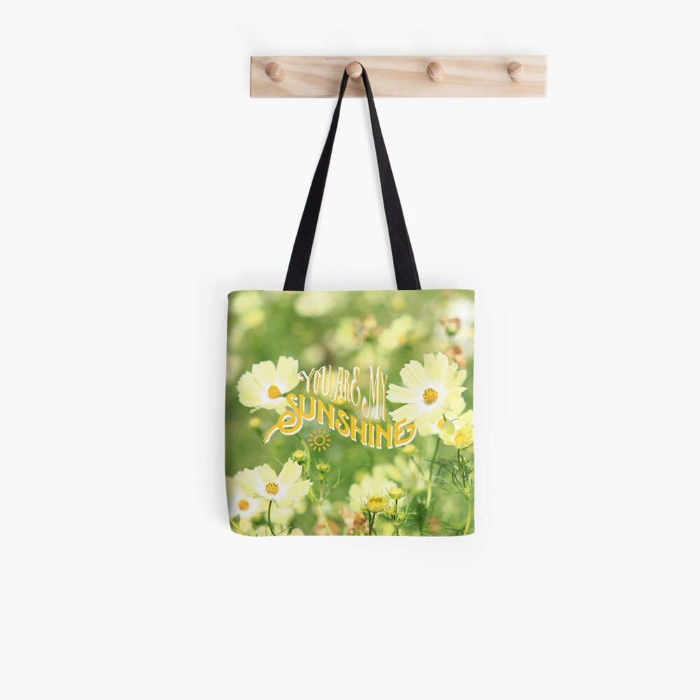 You Are My Sunshine Pretty Yellow Cosmos Flowers Tote Bag
