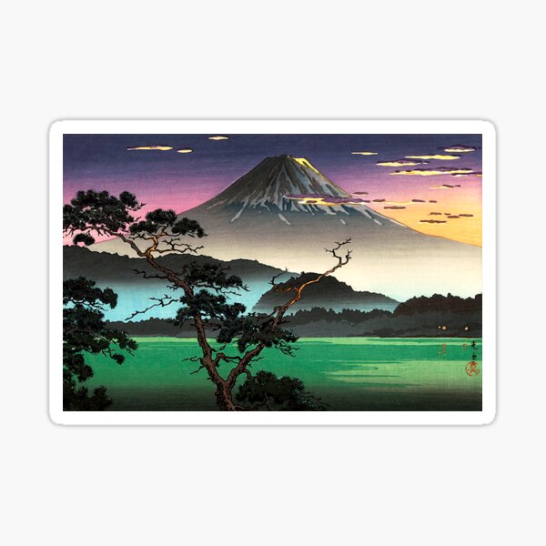 Item preview, Tsuchiya Koitsu - Mount Fuji evening view from Lake Sai designed and sold by magicmagnet.