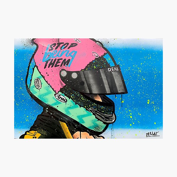 Item preview, Daniel Ricciardo - Renault F1 graffiti painting by DRAutoArt designed and sold by DRAutoArt.