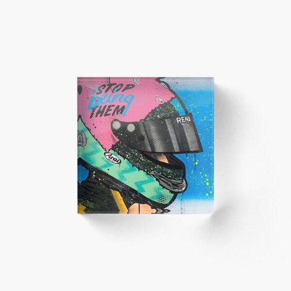 Daniel Ricciardo - Renault F1 graffiti painting by DRAutoArt Acrylic Block