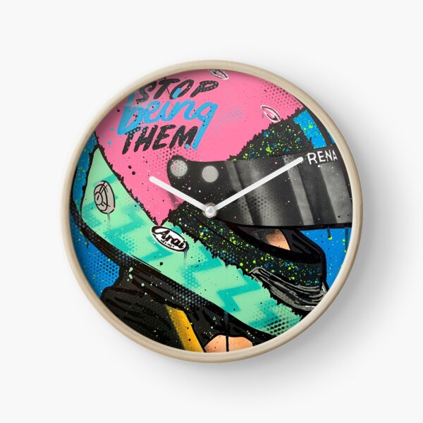 Daniel Ricciardo - Renault F1 graffiti painting by DRAutoArt Clock