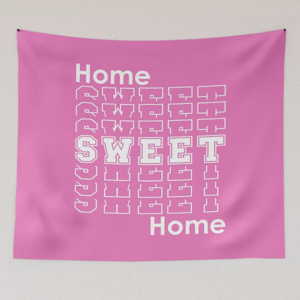 Item preview, Home Sweet Home | Retro Homebody Home Decor - Pink designed and sold by 4wordsmovement.