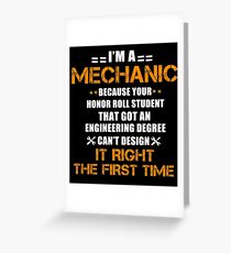 Mechanic Greeting Card