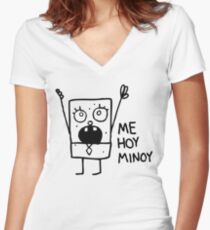 Camiseta entallada de cuello en V Bob Esponja: Doodlebob