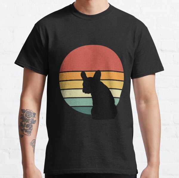 French bulldog lovers, frenchie mon, frenchie dad, frenchie on vintage sun Classic T-Shirt