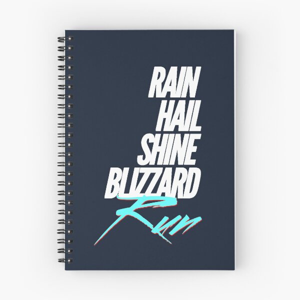 Item preview, Rain Hail Shine Blizzard RUN White on Cyan | Runners World designed and sold by Desznr.
