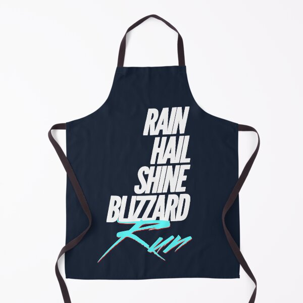 Item preview, Rain Hail Shine Blizzard RUN White on Cyan | Runners World designed and sold by Desznr.