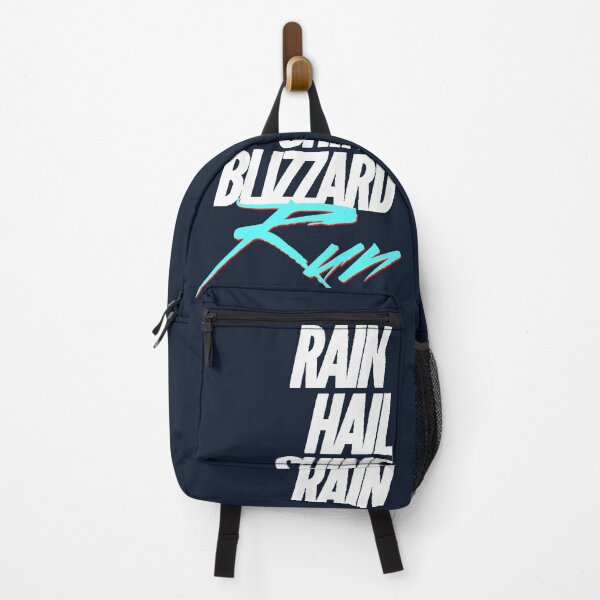 Item preview, Rain Hail Shine Blizzard RUN White on Cyan | Runners World designed and sold by Desznr.
