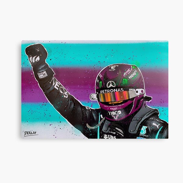 Lewis Hamilton 2020 F1 graffiti painting by DRAutoArt Canvas Print