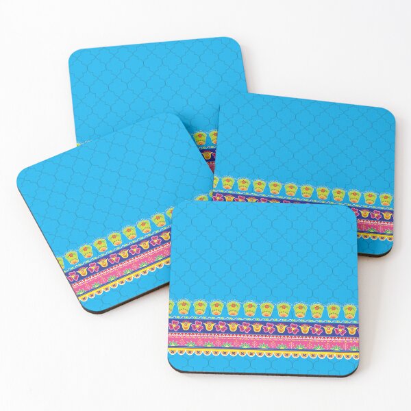 Item preview, Blue Mosaic Paradise - Floral & colorful pattern designed and sold by storeIndus.