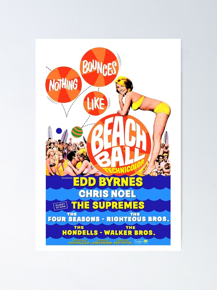 "Beach Ball (1965)" Poster by postersrestored Redbubble