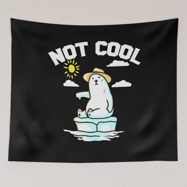 Item preview, Not Cool Polar Bear Climate Change Global Warming designed and sold by NeXore.