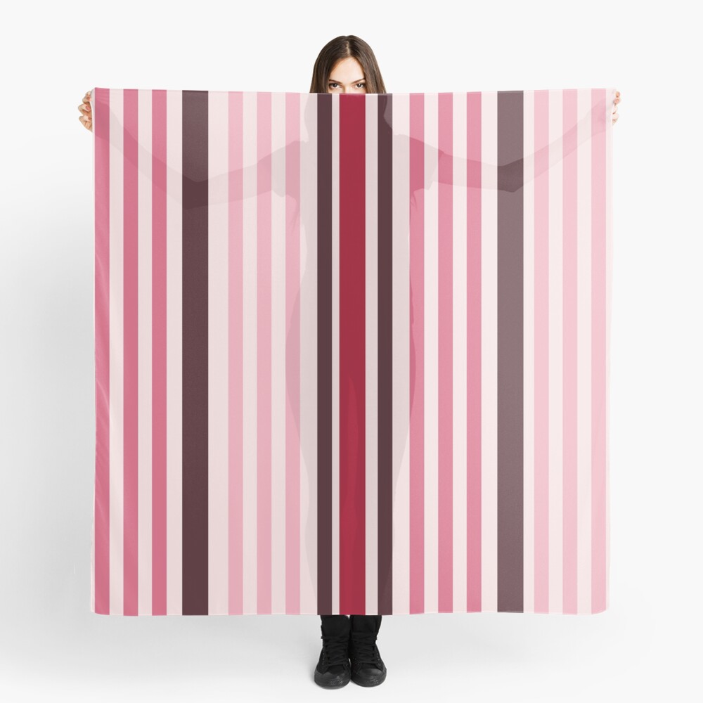 Rose pink vertical stripes Scarf