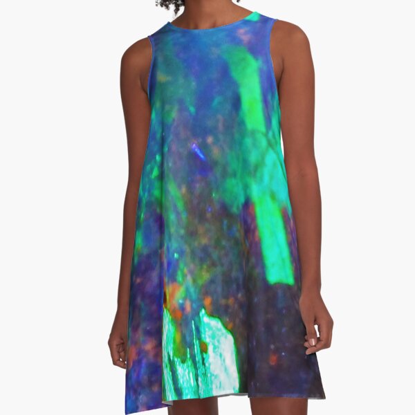 Australian Opal Gem Pattern A-Line Dress
