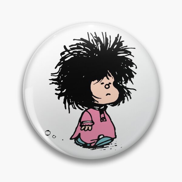 Item preview, Mafalda with newly-raised disheveled nightgown Quino argentina cartoon designed and sold by urantiana.