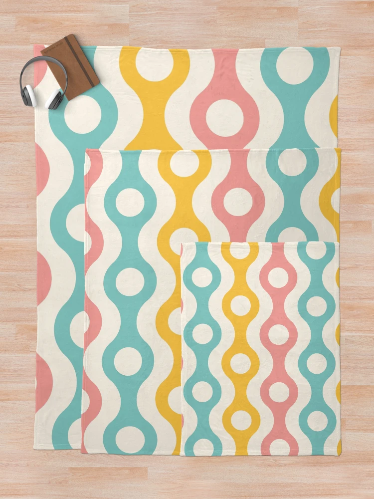 Thumbnail 5 of 6, Throw Blanket, Retro Pattern Texture Design Print designed and sold by Pointit.