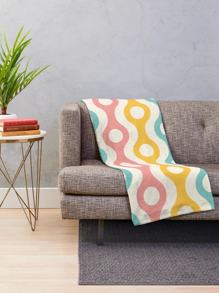 Thumbnail 2 of 6, Throw Blanket, Retro Pattern Texture Design Print designed and sold by Pointit.