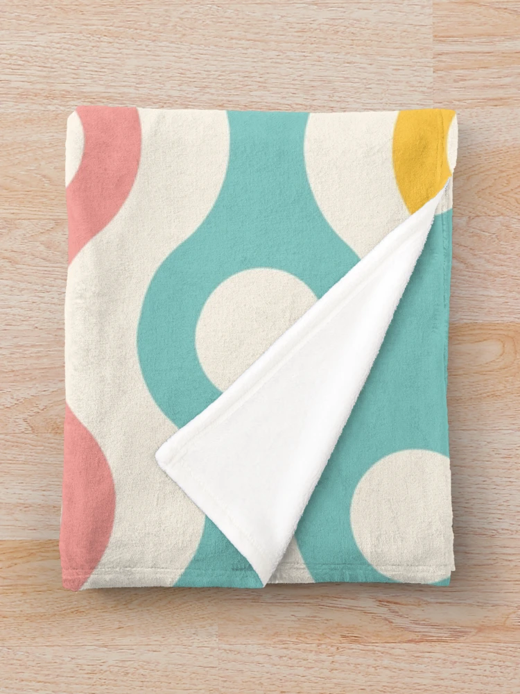 Thumbnail 3 of 6, Throw Blanket, Retro Pattern Texture Design Print designed and sold by Pointit.