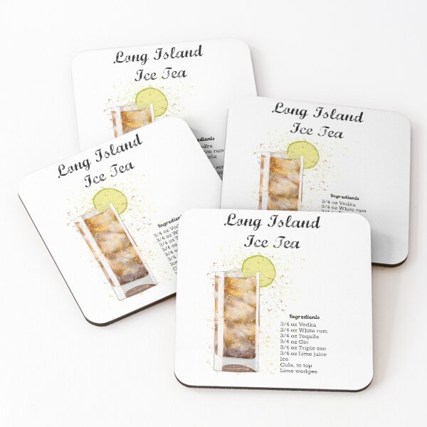 Item preview, Long Island Iced Tea cocktail recipe splatter painting  designed and sold by suzcreate.