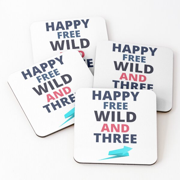 Item preview, happy free wild and three birthday shirt,Girl birthday,birthday Girl,Third birthday shirt,Pink birthday shirt,Three birthday designed and sold by BousboulaStorie.