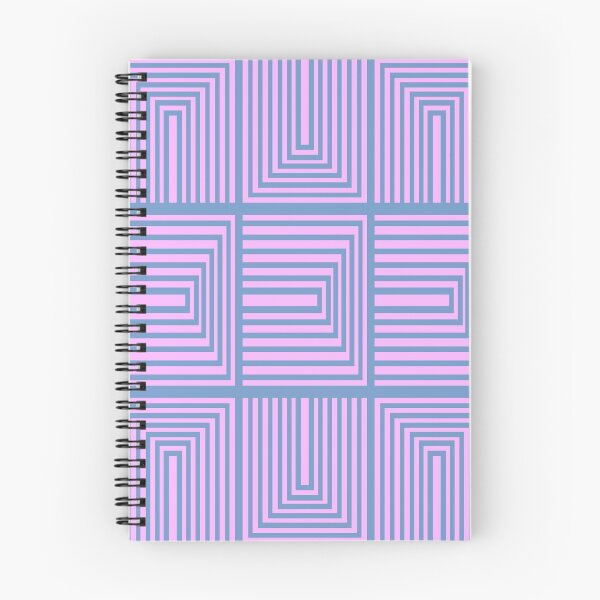 Item preview, Mid Mod Op Art in Pink and Blue designed and sold by JuneJournal.