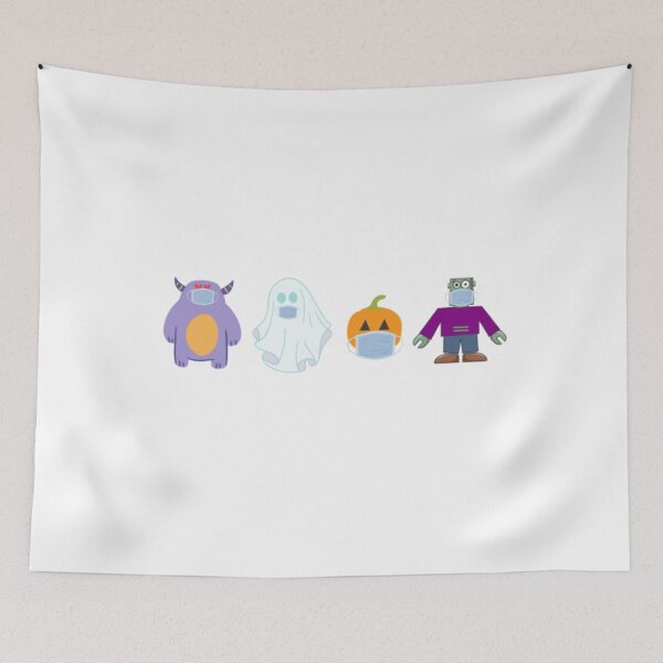 Item preview, Halloween Monsters In Quarantine Masks designed and sold by FLUMPYFINGERS.
