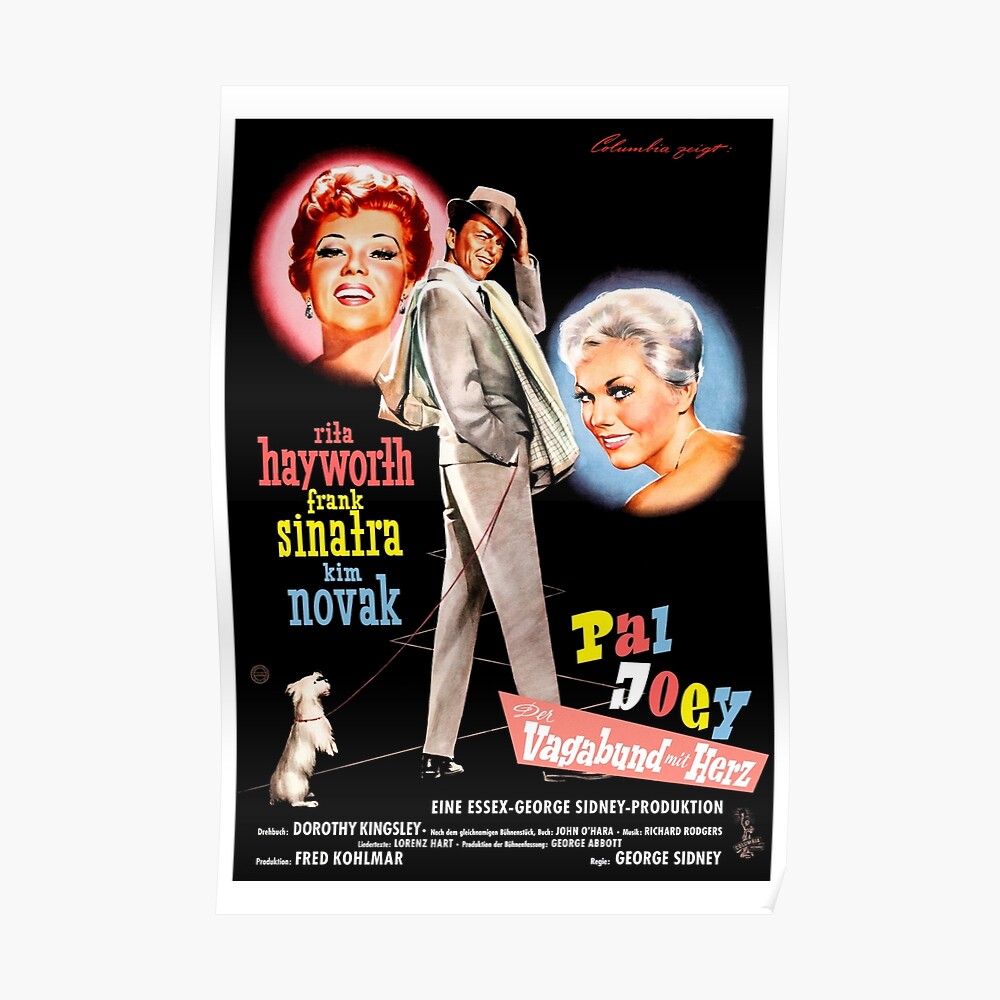 Pal Joey 1957 German Poster Poster By Postersrestored Redbubble