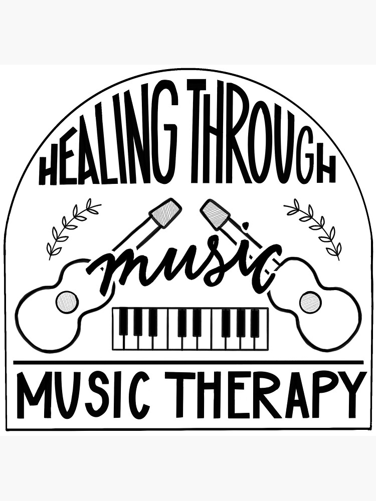 "Healing Through Music Music Therapy" Sticker for Sale by MWRAMTAS