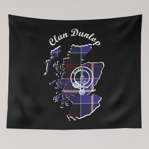 Aperçu de l'œuvre Clan Dunlop Ecosse Carte Crest créée et vendue par BagTown Clans.