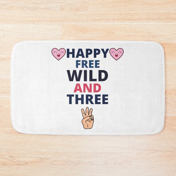 Item preview, happy free wild and three birthday shirt,boy birthday,birthday boy,third birthday boy,boy birthday shirt,three birthday designed and sold by BousboulaStorie.