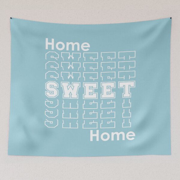 Item preview, Home Sweet Home | Retro Homebody Home Decor - Blue designed and sold by 4wordsmovement.