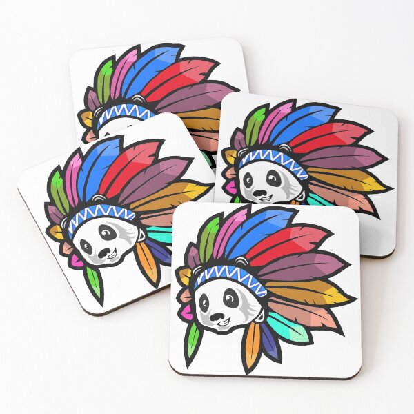 Item preview, Funny Panda Native American Indian Chief War bonnets designed and sold by Mohammed abuewaida.