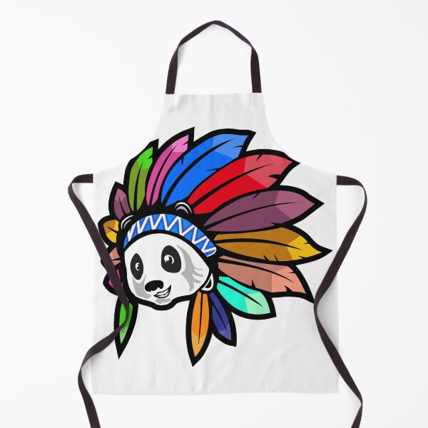 Item preview, Funny Panda Native American Indian Chief War bonnets designed and sold by Mohammed abuewaida.