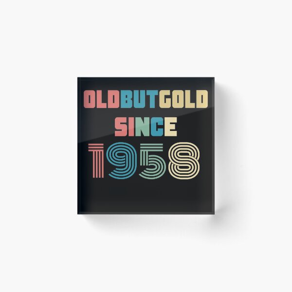 Item preview, Old But Gold 62. Birthday Gift Present for people who are born in 1958 Vintage Retro style  designed and sold by Yenon.