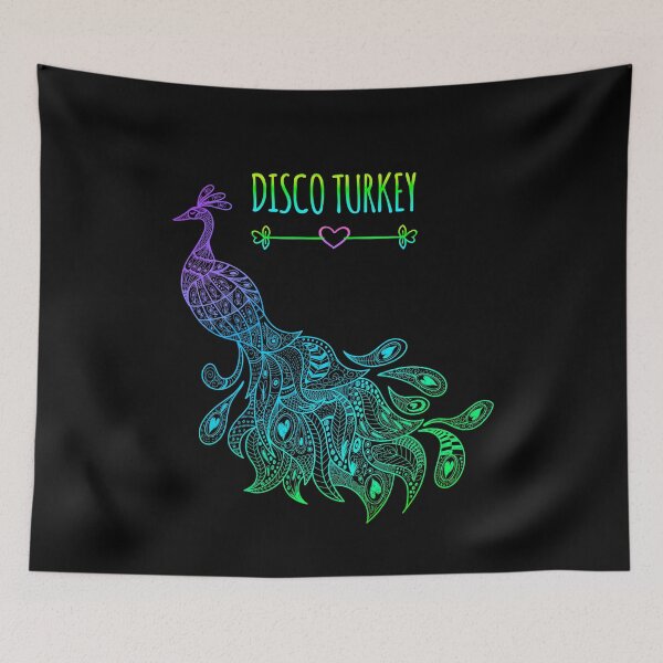 Item preview, Peacock Disco Turkey,  Funny Thanksgiving  Animal designed and sold by aronia.