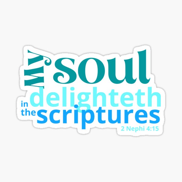 Item preview, My soul delighteth in the scriptures - teal designed and sold by Heather Walton.