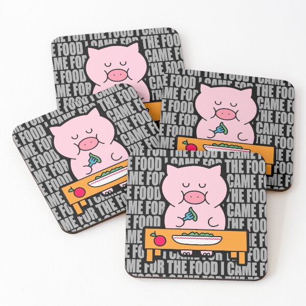 Item preview, I Came For The Food – Vegan Introvert Pig Snacking Salad Bar  designed and sold by The Green Corner.