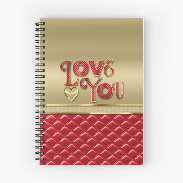 Item preview, Love You Elegant Metallic Gold Quilted Red Leather designed and sold by Beverly Claire Kaiya.