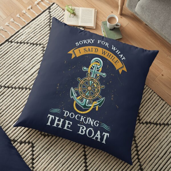 Multicolor 16x16 Gift for Boats I'm the Captain Pontooning Boat Throw Pillow 